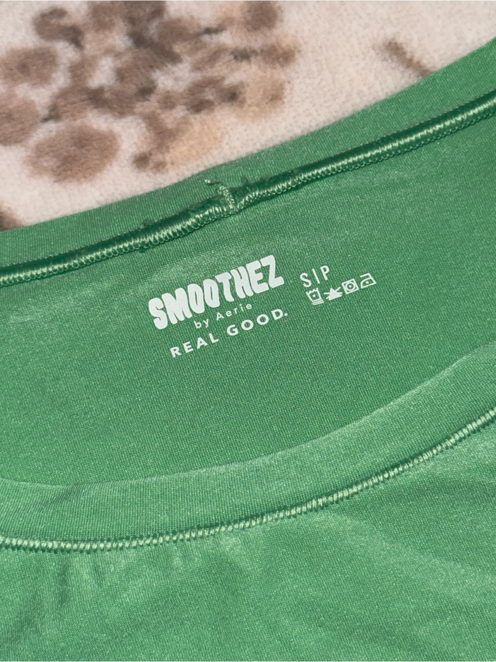 aerie SmoothEZ Green Crewneck Bodysuit